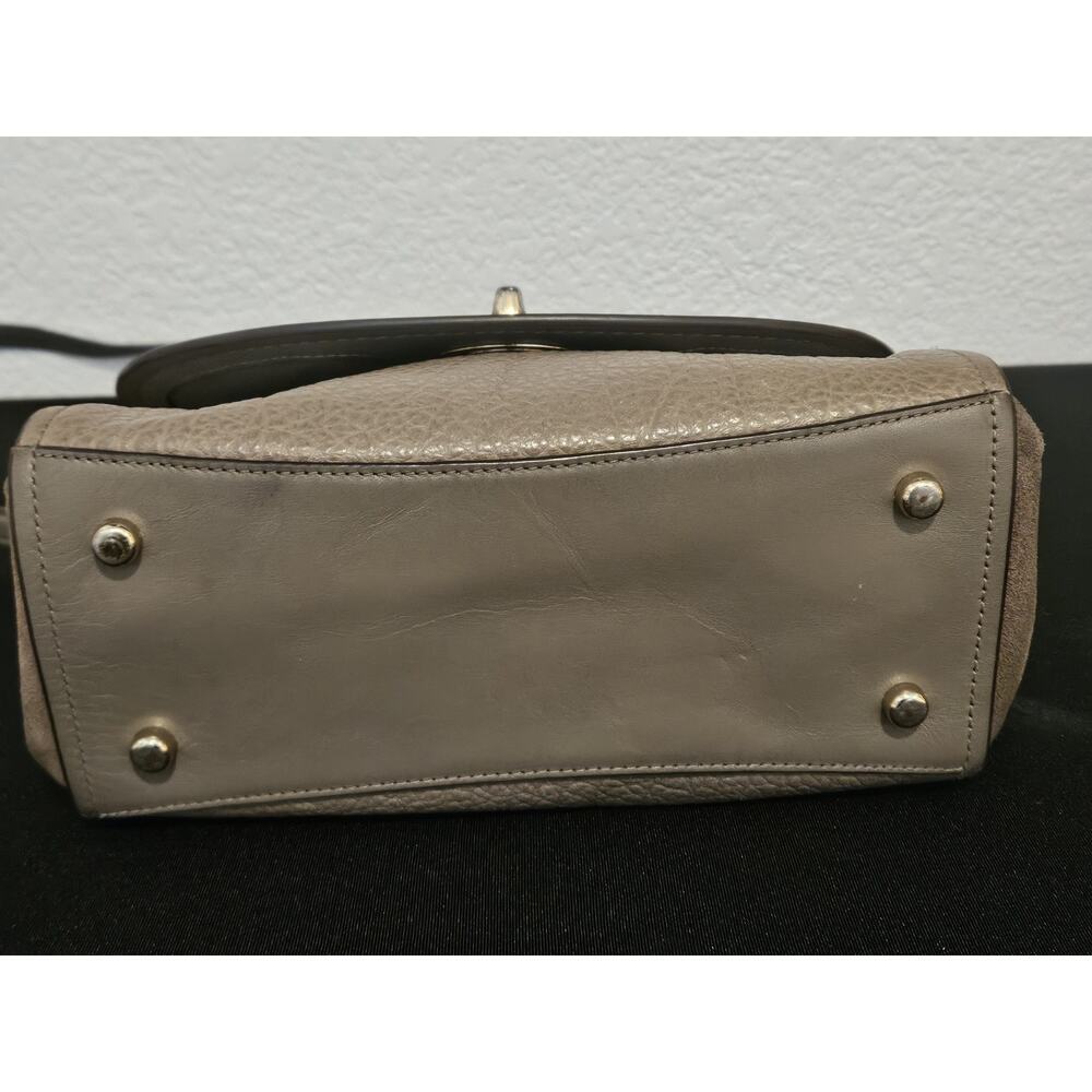 COACH Faye F22348 Taupe Mixed Leather Suede Handbag 10x8x4 *read - Picture 12 of 16